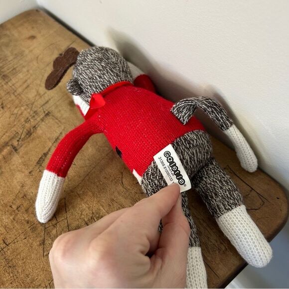 Christmas Holiday Festive Reindeer Santa Sock Monkey Plush Stuffed Animal Toy 10 - Picture 5 of 7
